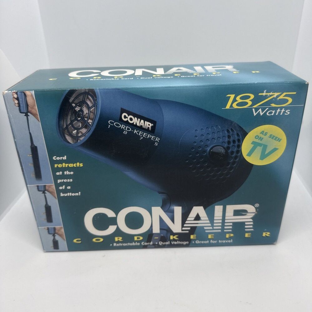 Conair cord keeper with retractable cord blow dryer 079 New In Box